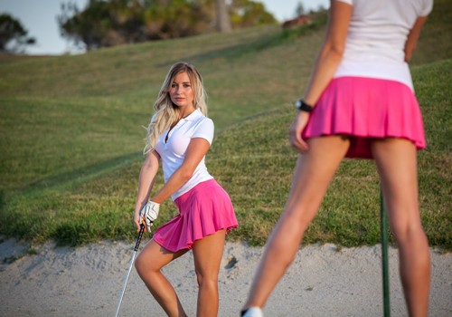 Golf Caddie Girls on a San Diego golf course.