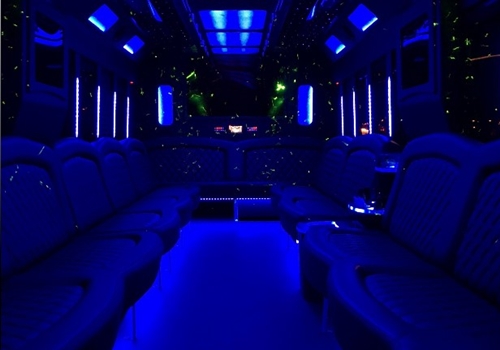 Deluxe Party Bus interior